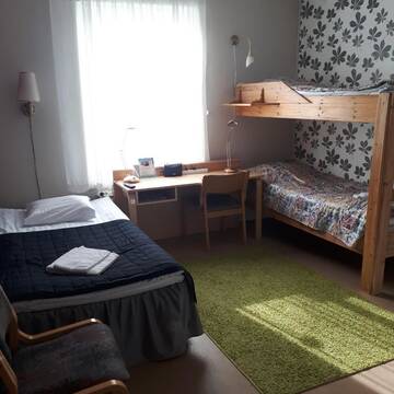 Фото номера Трехместный номер с общей ванной комнатой Хостелы Hostel River г. Пори 2